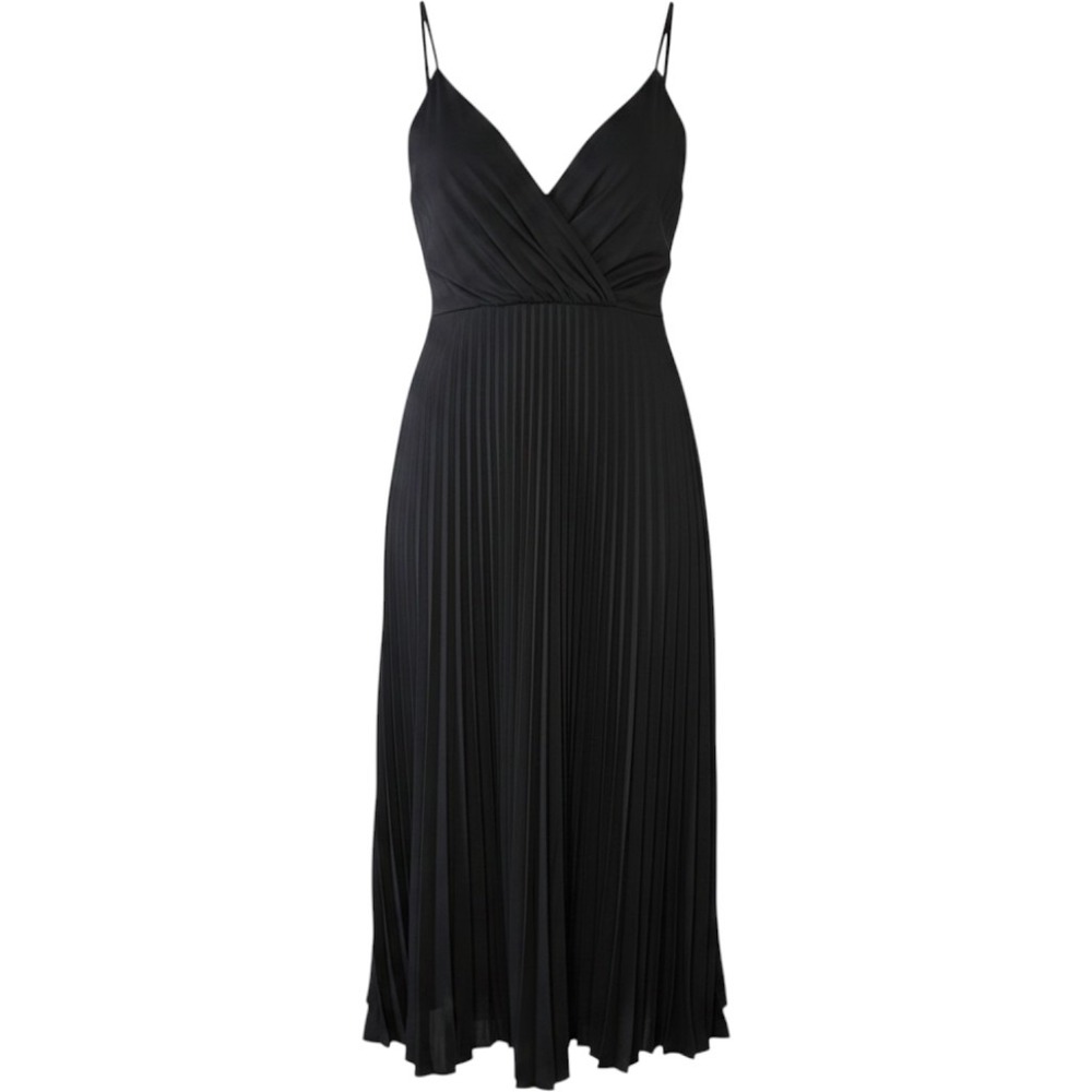 Max and Cleo Womens Black Dress Size Medium Babydoll Pleated Witchy Goth